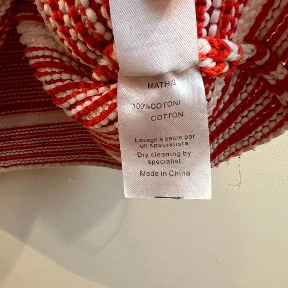 Mes Demoiselles 100% Cotton Knit Striped Wide Quarter Sleeve Pullover Sweater TU - Picture 12 of 12